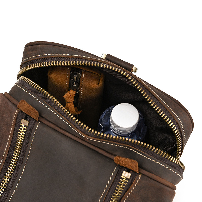 Large Capacity Retro Crazy Horse Leather Travel Bag