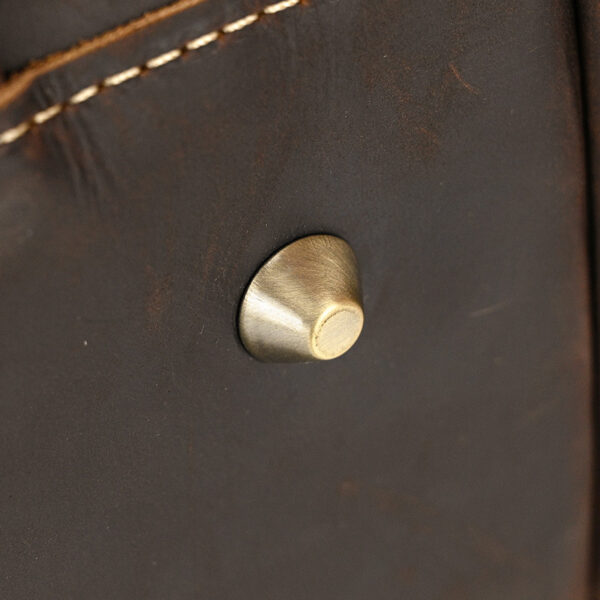Large Capacity Retro Crazy Horse Leather Travel Bag - Image 13