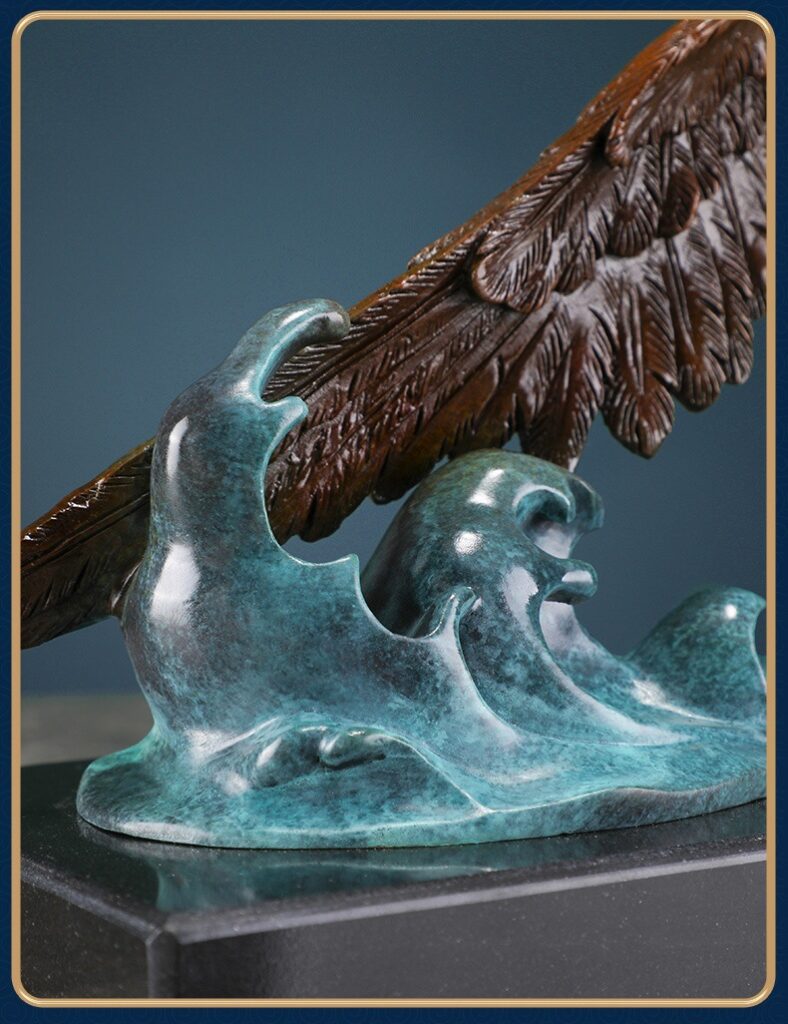 Copper Gold Years Eagle Brass Ornaments