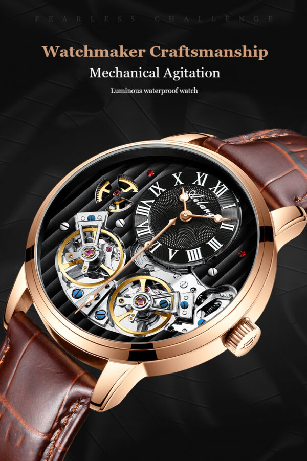 Watch Double Tourbillon Automatic Mechanical Watch Men's Watch - Image 11