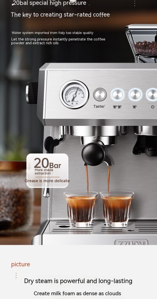 Italian Coffee Machine Fully Automatic Household Freshly Ground Concentrate