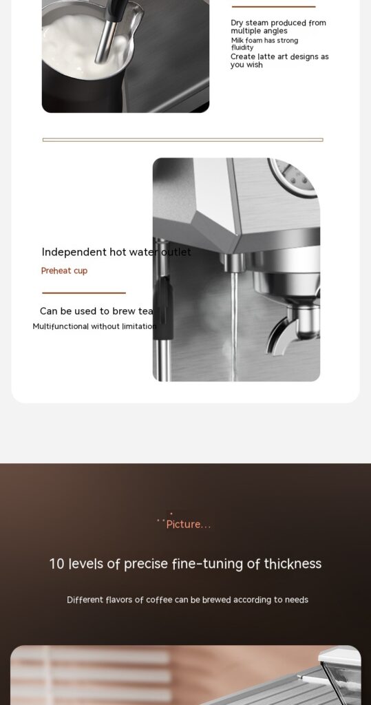Italian Coffee Machine Fully Automatic Household Freshly Ground Concentrate