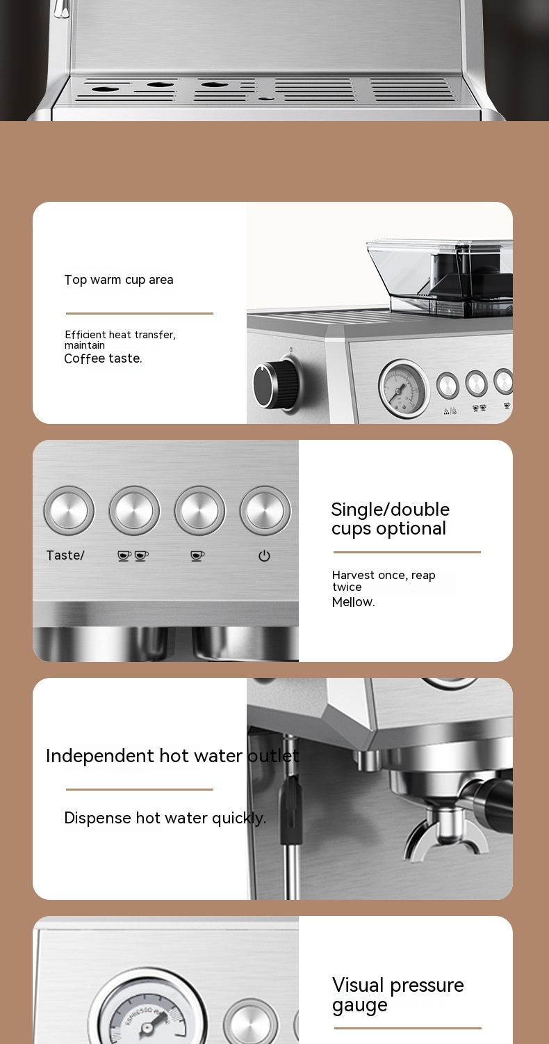 Italian Coffee Machine Fully Automatic Household Freshly Ground Concentrate - Image 16