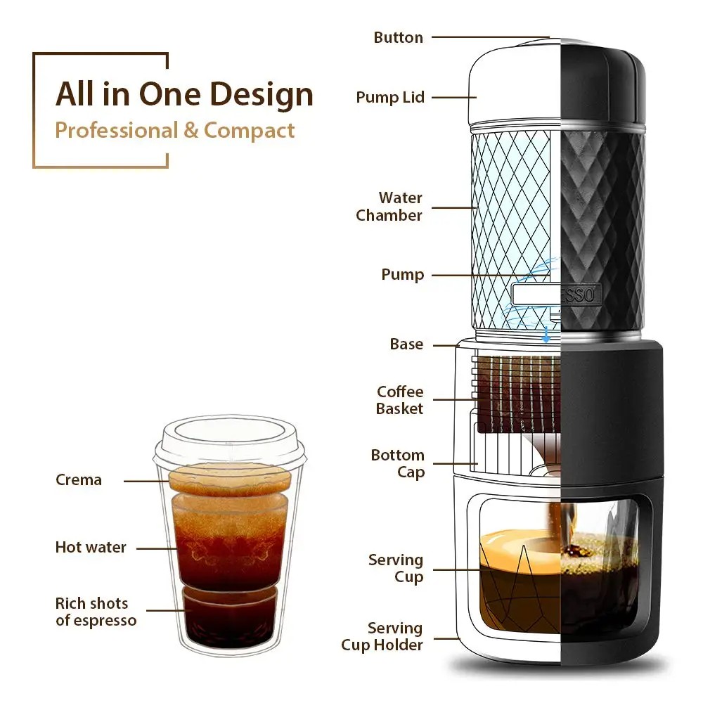 Portable Manual Espresso Coffee Machine - Image 16