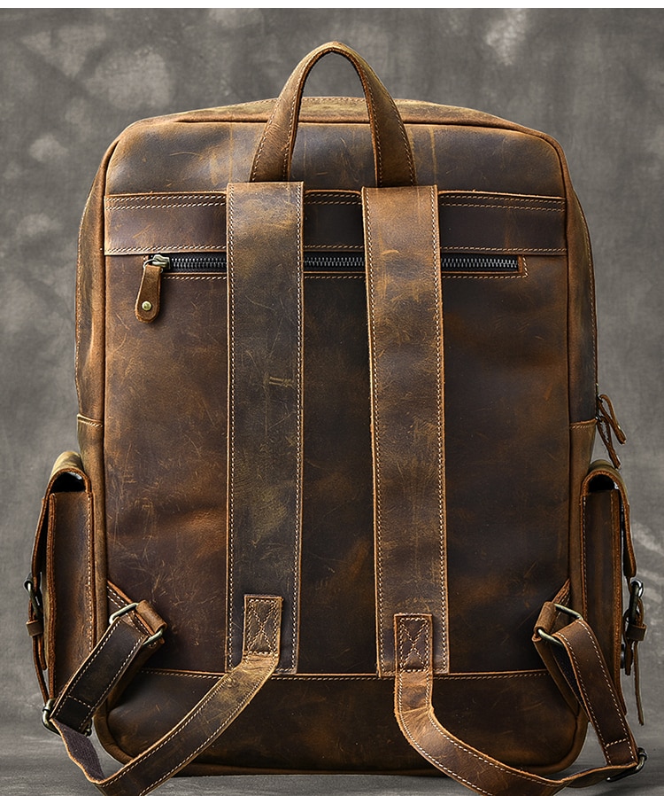 Crazy Horse Leather Backpack - Image 27