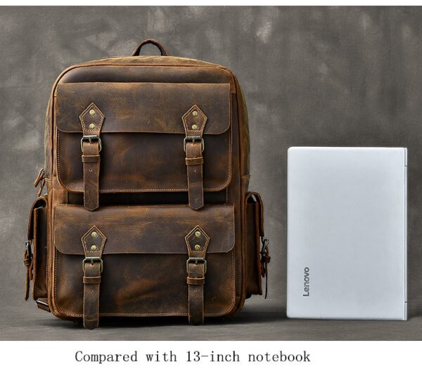 Crazy Horse Leather Backpack - Image 20