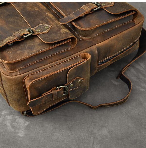 Crazy Horse Leather Backpack - Image 25