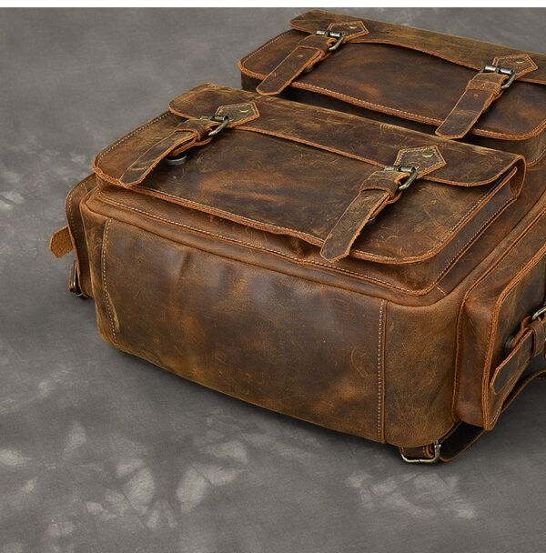 Crazy Horse Leather Backpack - Image 10