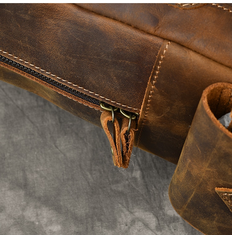 Crazy Horse Leather Backpack - Image 15