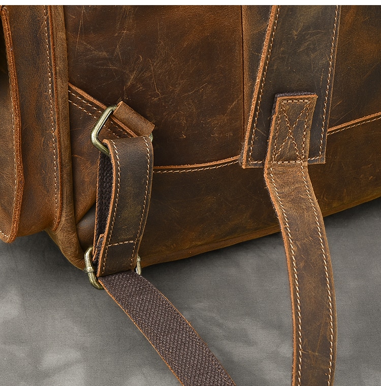 Crazy Horse Leather Backpack - Image 23