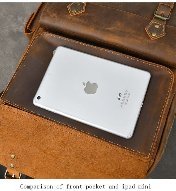 Crazy Horse Leather Backpack - Image 16