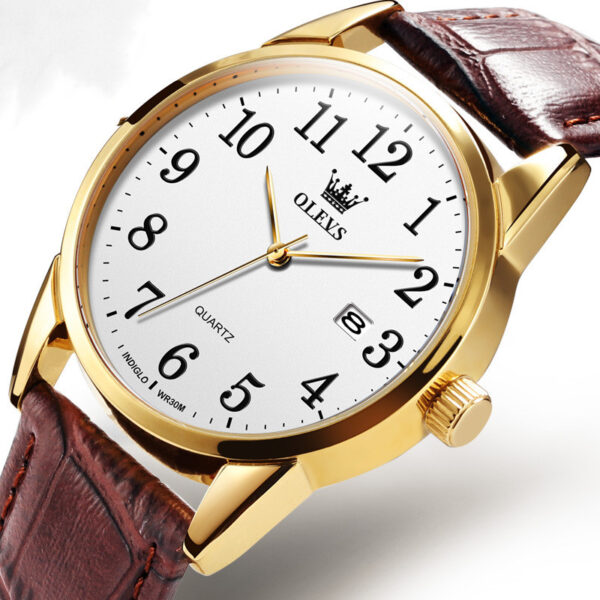 Waterproof Quartz Watch Digital Scale Simple Men - Image 13