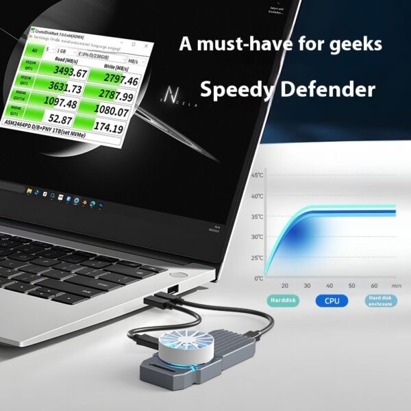 USB40 Hard Disk Box NVMe M2 Solid State Disk Applicable To Lightning 4 Laptop TypeC External Box - Image 5