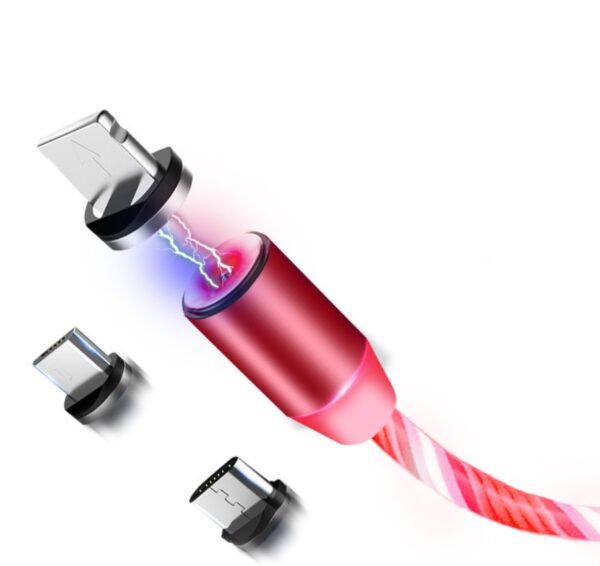 Compatible with Apple, Flowing Ligh Magnetic Streamer Data Line Cable for Iphone Android Typec - Image 14