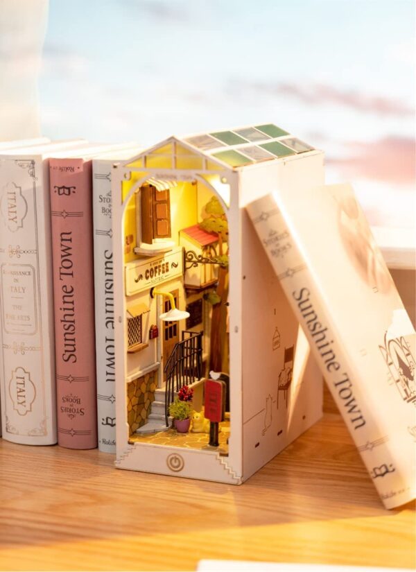 Robotime Rolife Book Nooks Series Stories In Books 4 Kinds DIY Wooden Miniature House Furniture Sakura Densya TGB01 Dropshipping - Image 3