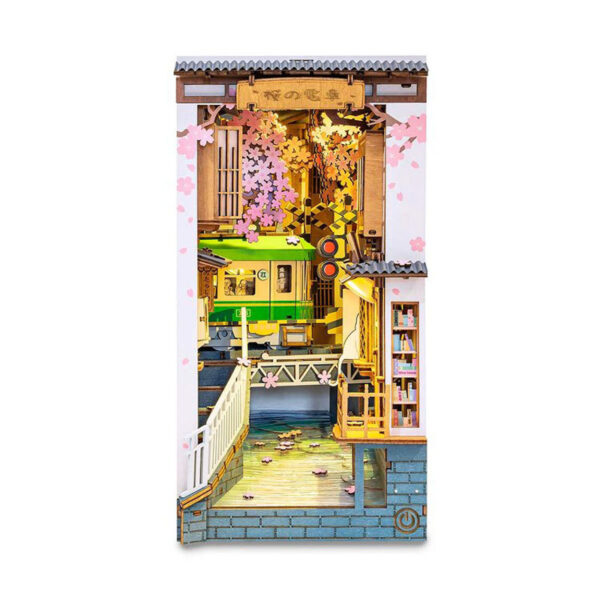 Robotime Rolife Book Nooks Series Stories In Books 4 Kinds DIY Wooden Miniature House Furniture Sakura Densya TGB01 Dropshipping - Image 11