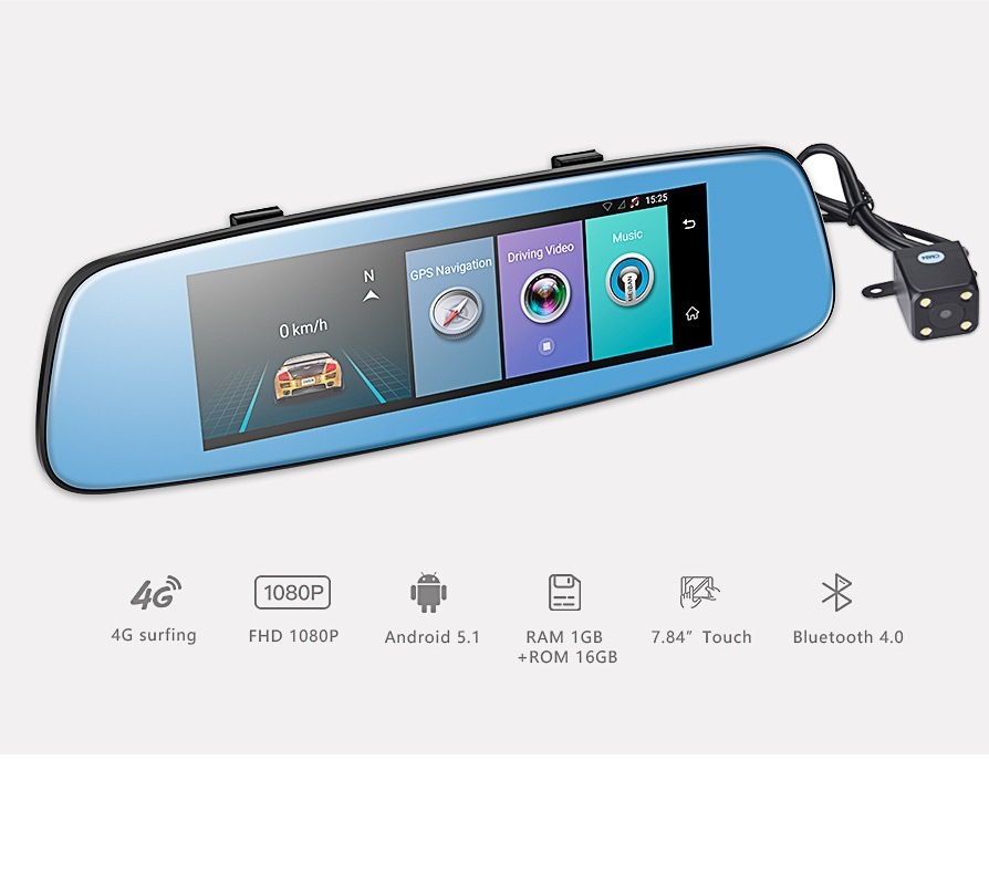 8 Inch 4G Android cloud mirror driving recorder - Image 5