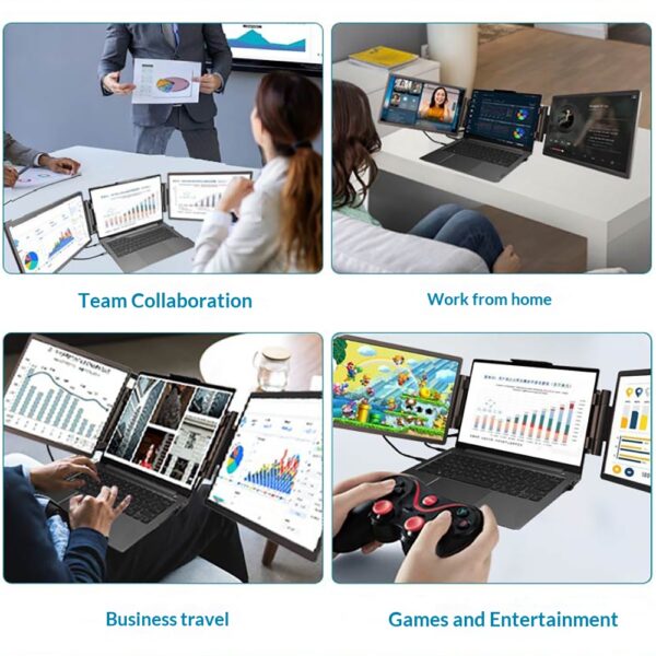 14-inch Dual-Screen Portable Monitor For Laptop External Display Extension - Image 11