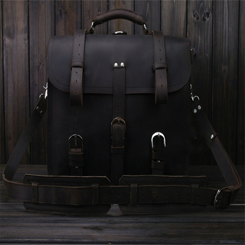 Crazy Horse Leather Travel Bag - Image 11