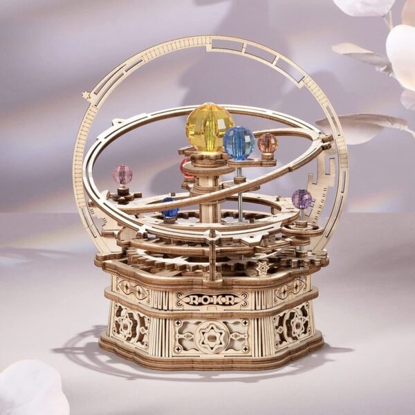 ROKR Rotating Starry Night Mechanical Music Box 3D Wooden Puzzle Assembly Model Building Kits Toys For Children Kids - AMK51 - Image 8