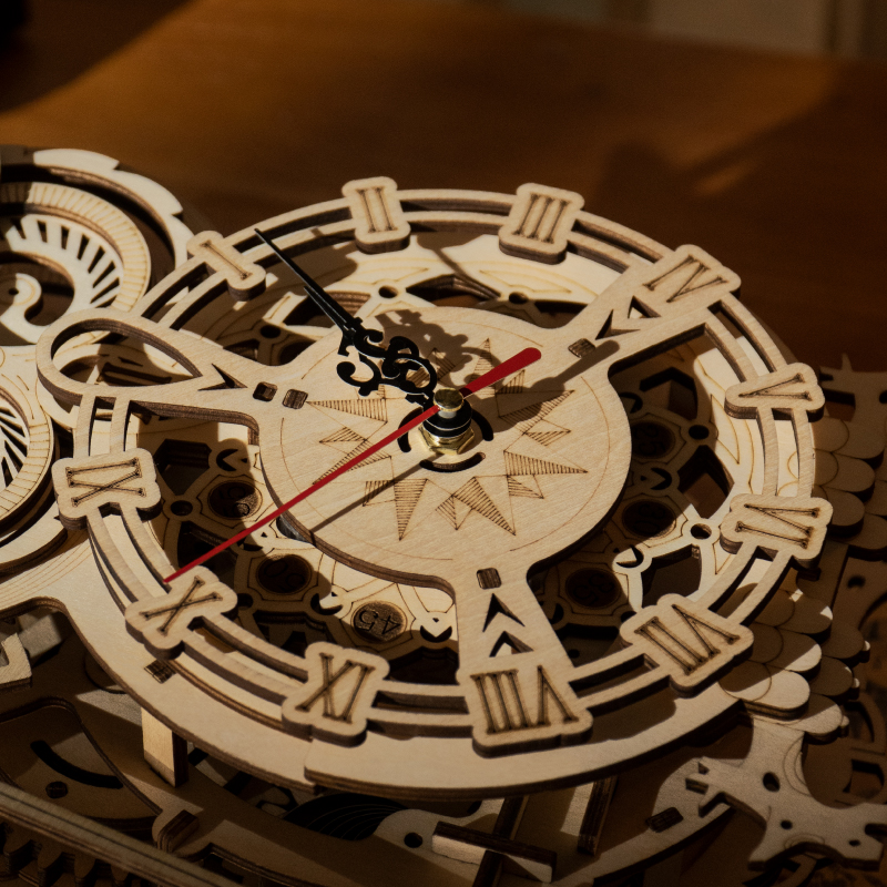 Robotime Rokr Creative DIY Toys 3D Owl Wooden Clock Building Block Kits For Children Christmas Gifts Home Decoration LK503 - Image 20