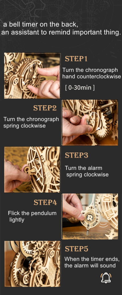 Robotime Rokr Creative DIY Toys 3D Owl Wooden Clock Building Block Kits For Children Christmas Gifts Home Decoration LK503