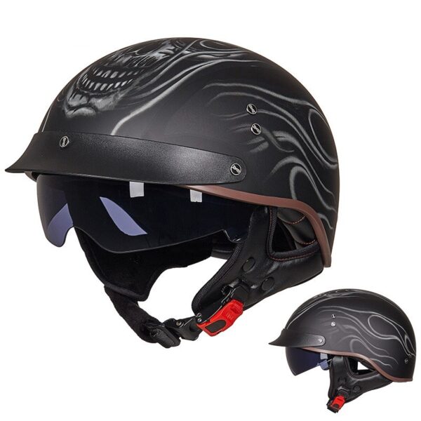 Retro Motorcycle Breathable Helmet - Image 40
