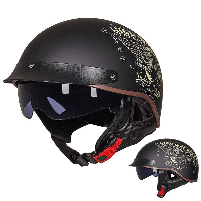 Retro Motorcycle Breathable Helmet - Image 29