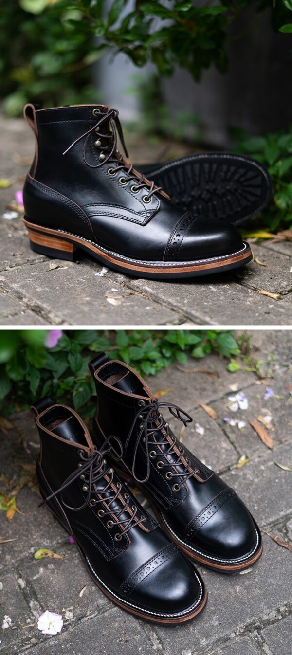 Tooling First Layer Cowhide Fall Winter Men Genuine Leather Boots - Image 13