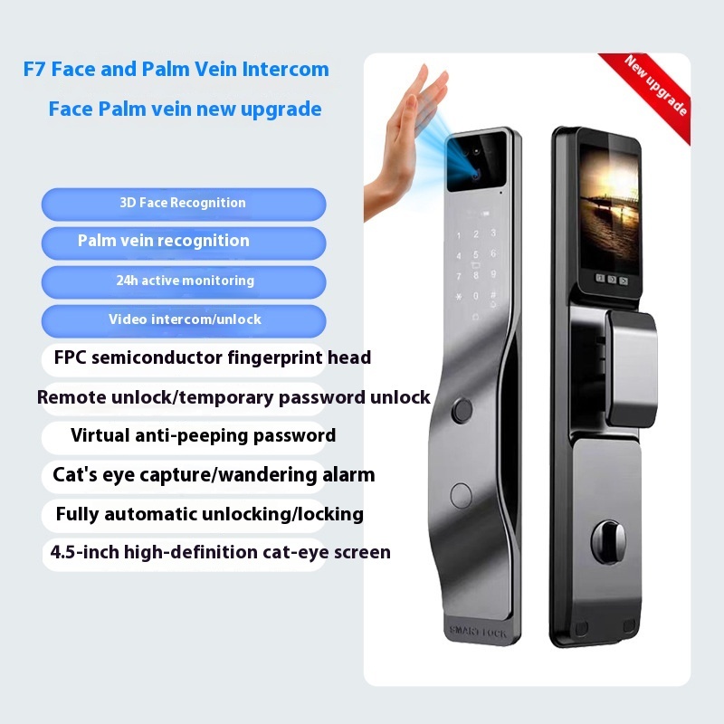 Face Recognition Fingerprint Password Smart Door Lock - Image 3