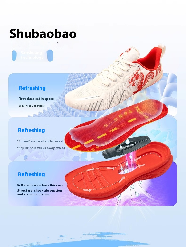 Dragon Limited Soft Bottom High Elastic Shock Absorber Sneaker Lightweight Breathable - Image 16