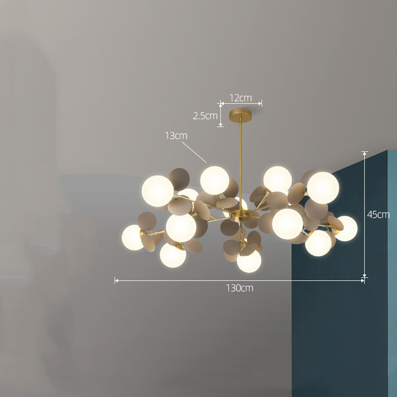 Nordic Chandelier Modern Minimalist Living Room Bedroom Lighting - Image 9