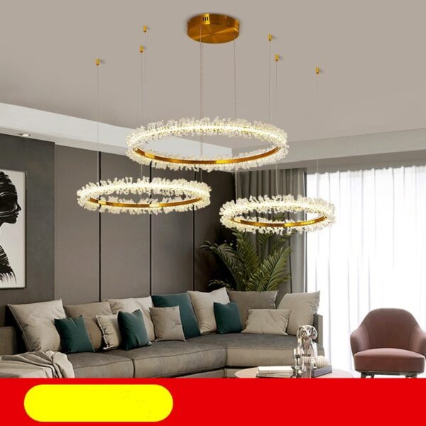 Living Room Crystal Chandelier Modern Style Electroplated Gold Creative - Image 3