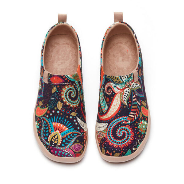 Women's Casual Shoes Painted Walking Slip On Lightweight Loafers Comfortable Canvas Fashion Sneakers - Image 17
