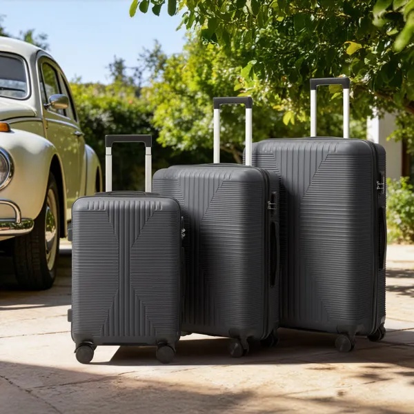 Non-TSA Customs Lock 3-in-1 PP Trolley Case, 20in, 24in, 28in, PP, Dark Gray - Image 2