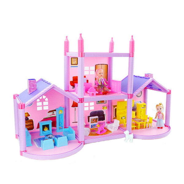 House Doll House Villa DIY Assembled House - Image 2
