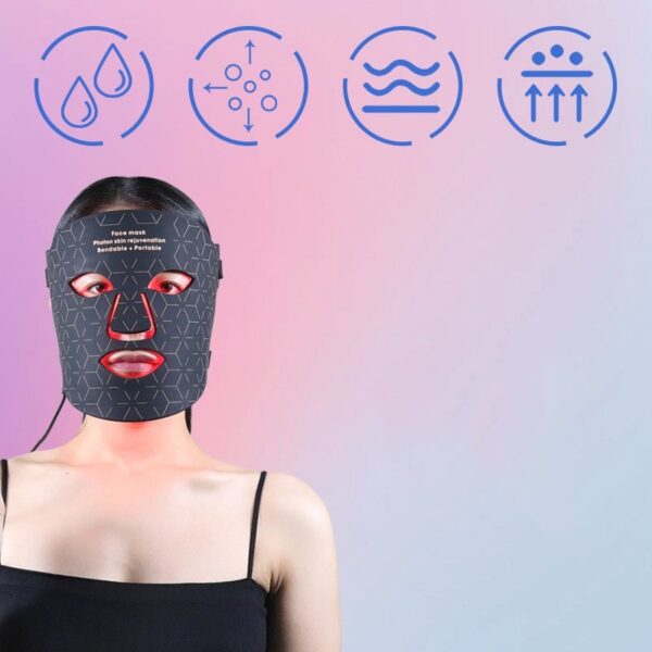 Led Silicone Mask Instrument Photon Rejuvenation Large Row Lamp 7 Color Red Blue Spectrometer - Image 6