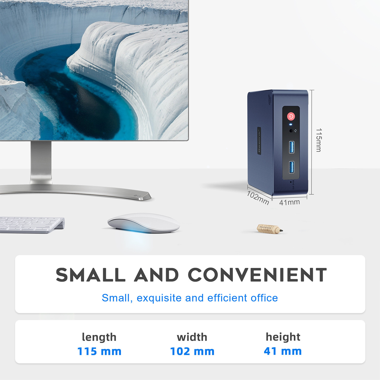 Beelink MINI S N5095 MINI-host 4K Office Game Theater Portable MiniPC Desktop Computer - Image 7