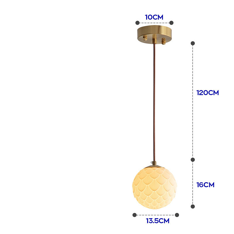 Nordic Japanese Simple Creative Light-transmitting Porcelain Chandelier - Image 4