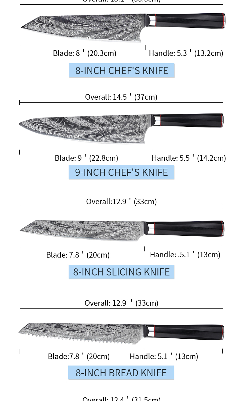 Damascus Steel Knife Chef