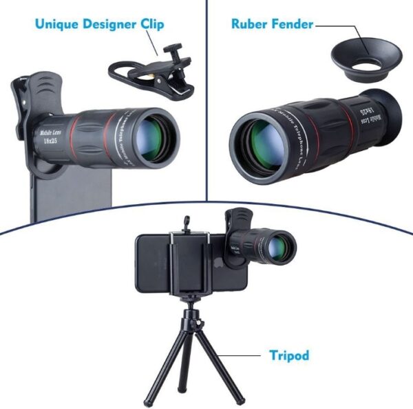 External 18 times mobile phone telephoto lens telescope intelligent focusing high-definition telephoto artifact - Image 6
