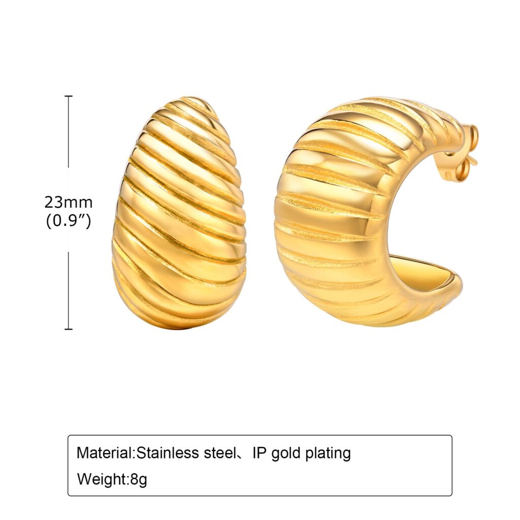 Elegant All-match Stainless Steel Earrings