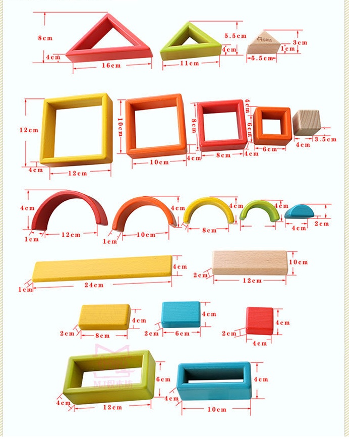 Rainbow Building Blocks Children
