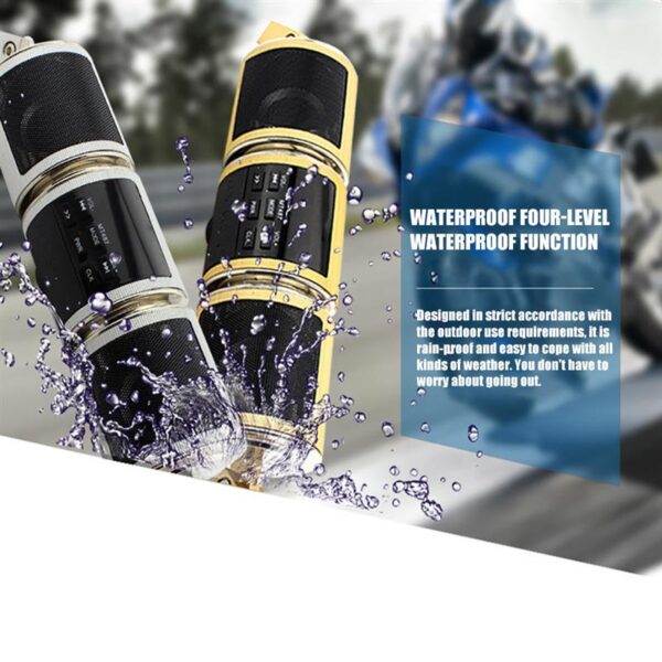 Motorcycle Bluetooth Music Player MP3 Motorcycle Stereo Speaker FM Radio Adjustable LED Screen - Image 12