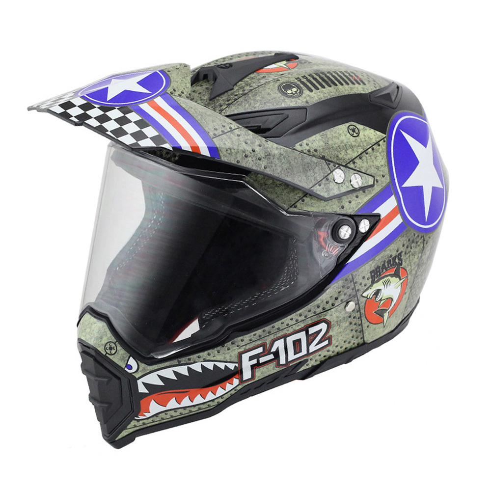 Handsome full-cover motorcycle off-road helmet - Image 55