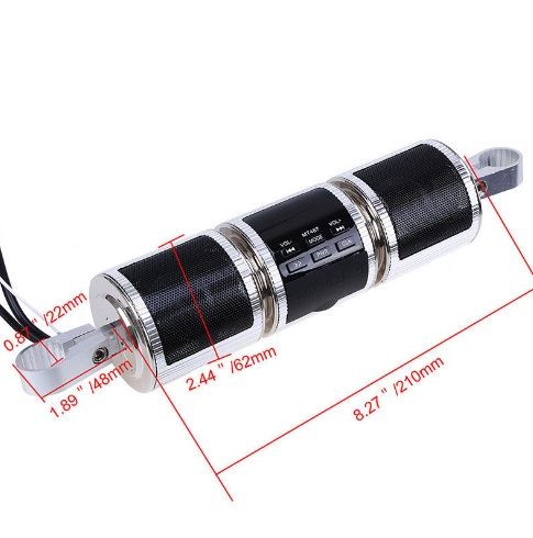 Motorcycle Bluetooth Music Player MP3 Motorcycle Stereo Speaker FM Radio Adjustable LED Screen - Image 3
