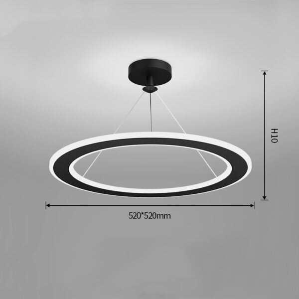 Simple Modern Circular Bedroom Study Chandelier - Image 11