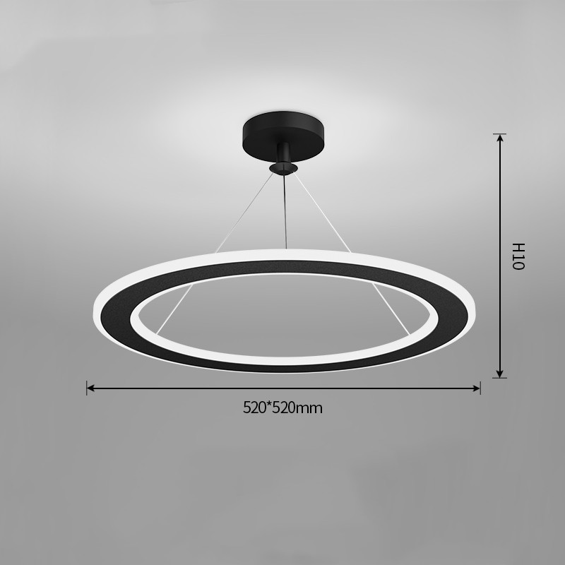 Simple Modern Circular Bedroom Study Chandelier - Image 13