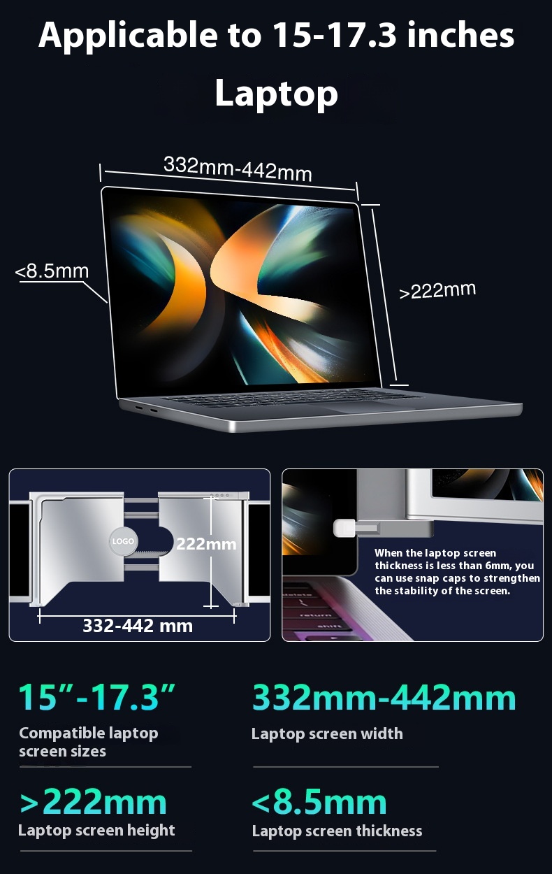 Portable Display Single-screen Dual-screen Display Three-screen Portable Display Notebook Sub-screen - Image 15