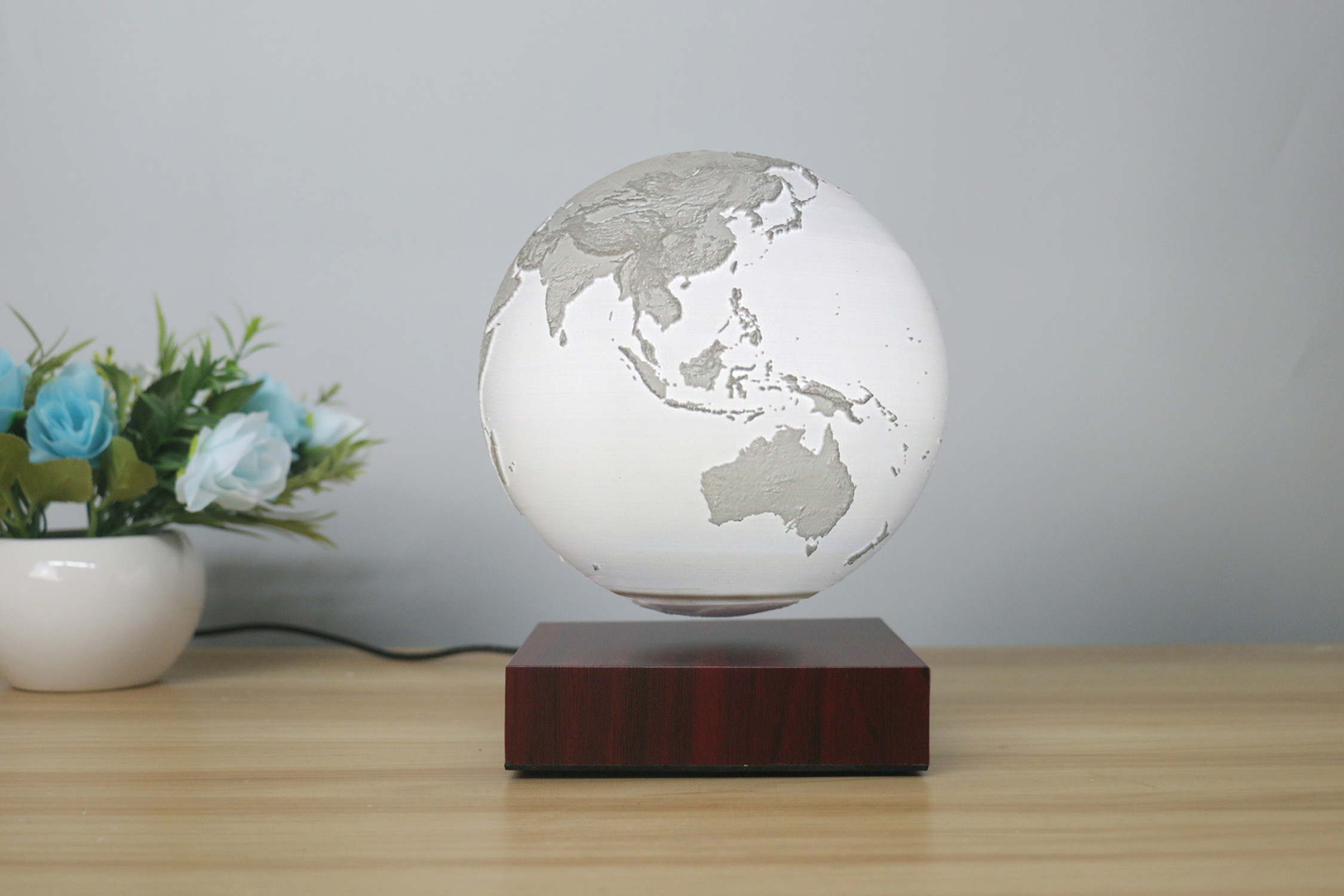 Levitating Earth Jupiter Lamp Magnetic Floating LED Night Light - Image 1